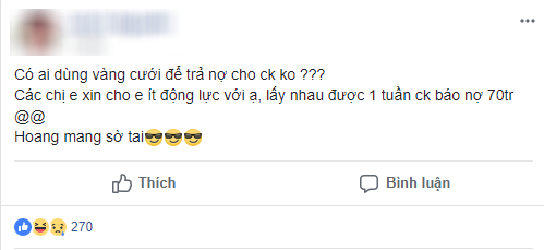  Cưới được 1 tuần, chồng bảo nợ 70 triệu, cô vợ trẻ hoang mang đăng đàn hỏi: Có nên bán vàng cưới trả nợ hay không?  - Ảnh 1.