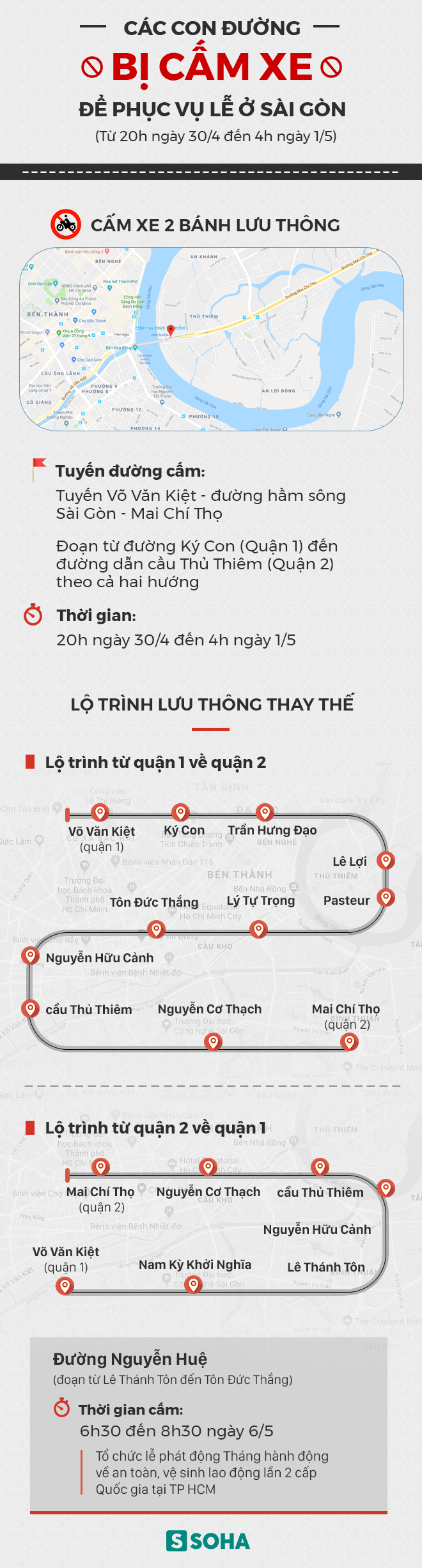 Những tuyến đường cấm xe trong đêm bắn pháo hoa mừng lễ 30/4 ở TP HCM - Ảnh 2.