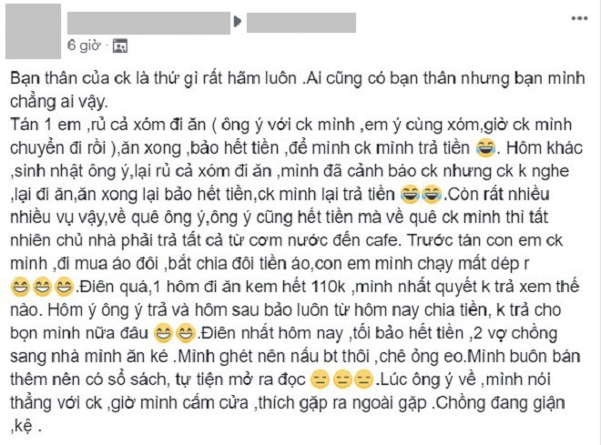 Dở khóc dở cười với bạn thân con chấy cắn đôi của chồng: Cứ hết tiền lại dắt díu cả nhà sang ăn trực - Ảnh 1.