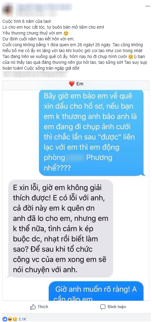 Cuộc tình 8 năm kết thúc chóng vánh: Anh chàng sững sờ nhìn bạn gái lên xe hoa với người mới quen 26 ngày - Ảnh 1. Cuộc tình 8 năm kết thúc chóng vánh: Anh chàng sững sờ nhìn bạn gái lên xe hoa với người mới quen 26 ngày - Ảnh 1.