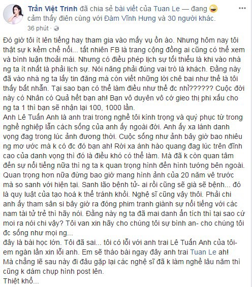 Việt Trinh bức xúc: Hôm nay tôi thật sự không kềm chế nổi - Ảnh 2.