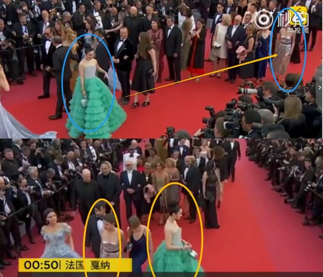 Giả vờ ngã, mặc Hoàng Bào và những trò lố của mỹ nhân Hoa ngữ trên thảm đỏ Cannes 2018 - Ảnh 3.