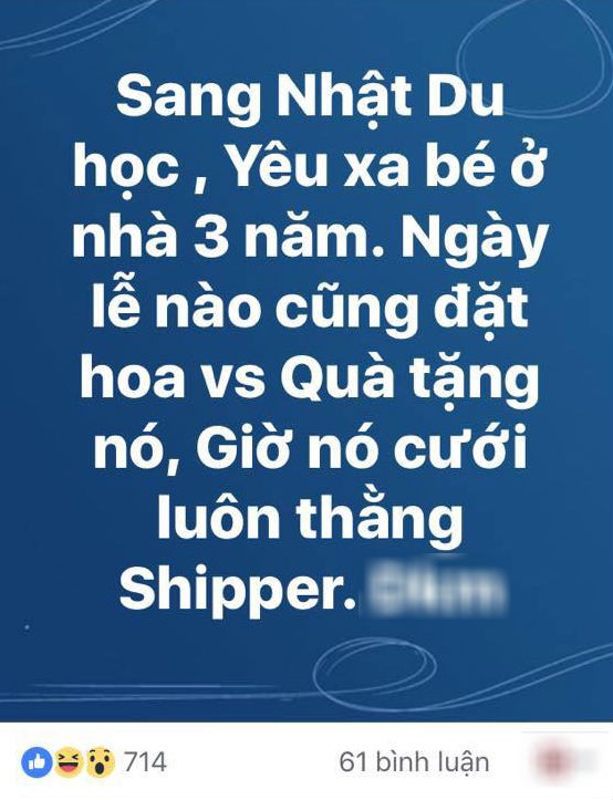 Yêu xa ngày lễ nào cũng đặt hoa và quà, 3 năm sau bạn gái... cưới luôn shipper - Ảnh 1.