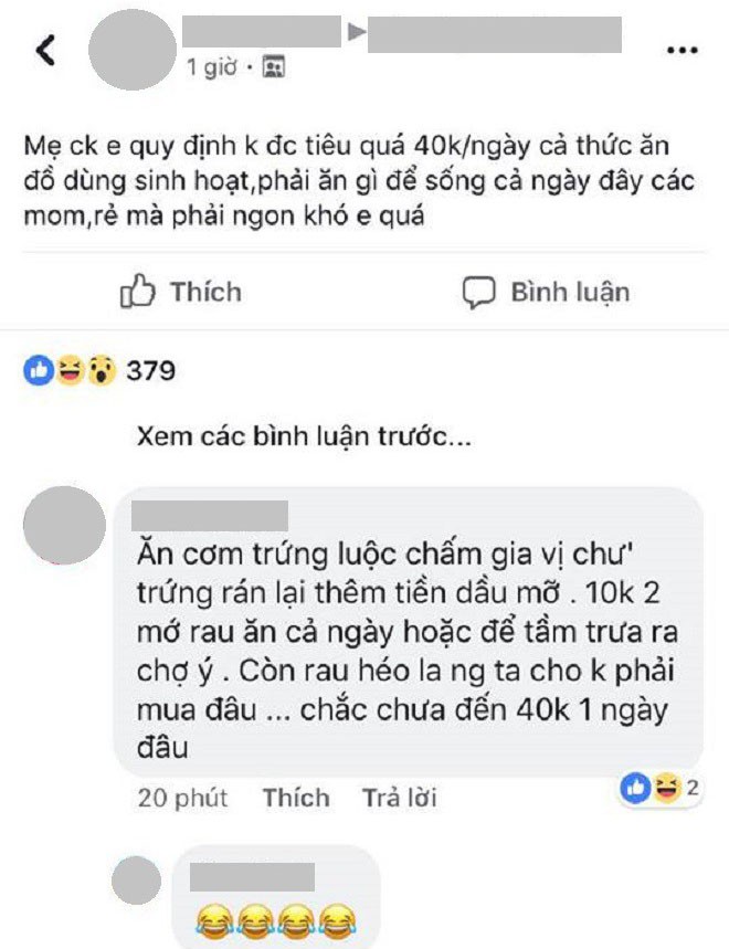 40 nghìn/ngày là ngân sách chi tiêu mà mẹ chồng bàn giao, cô con dâu hớt hải lên mạng nhờ trợ giúp - Ảnh 1.