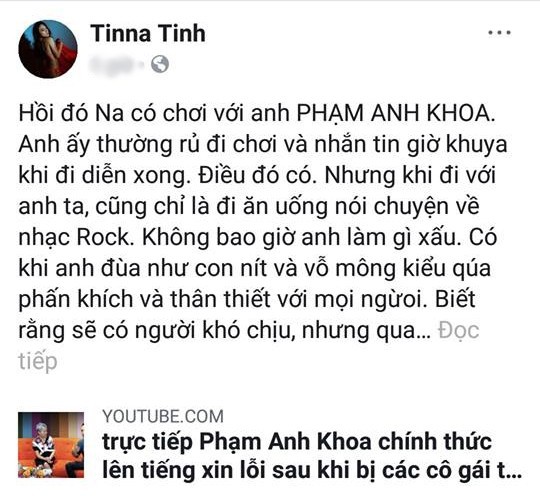 Giữa phát ngôn tranh cãi của Phạm Anh Khoa, Tina Tình lên tiếng: Anh ấy chỉ là quậy phá, không có ý xấu - Ảnh 2.