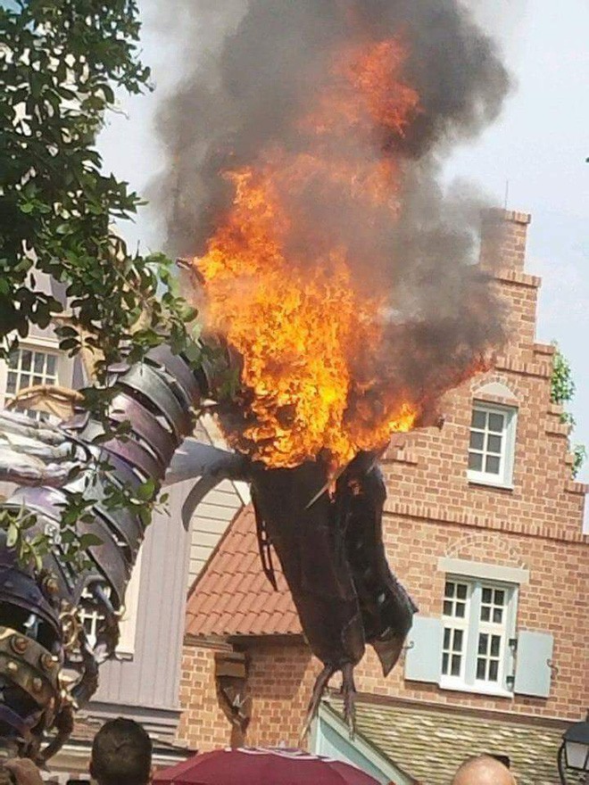 Mô hình rồng lửa bốc cháy dữ dội trong buổi diễu hành, khán giả thích thú đứng xem vì tưởng kiểu nó phải thế - Ảnh 5.