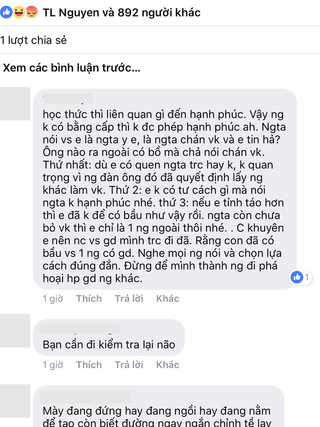 Con giáp thứ 13 cướp chồng người ta còn khóc lóc Em không muốn con mình mất cha, chê bai người vợ học thức kém  - Ảnh 3.