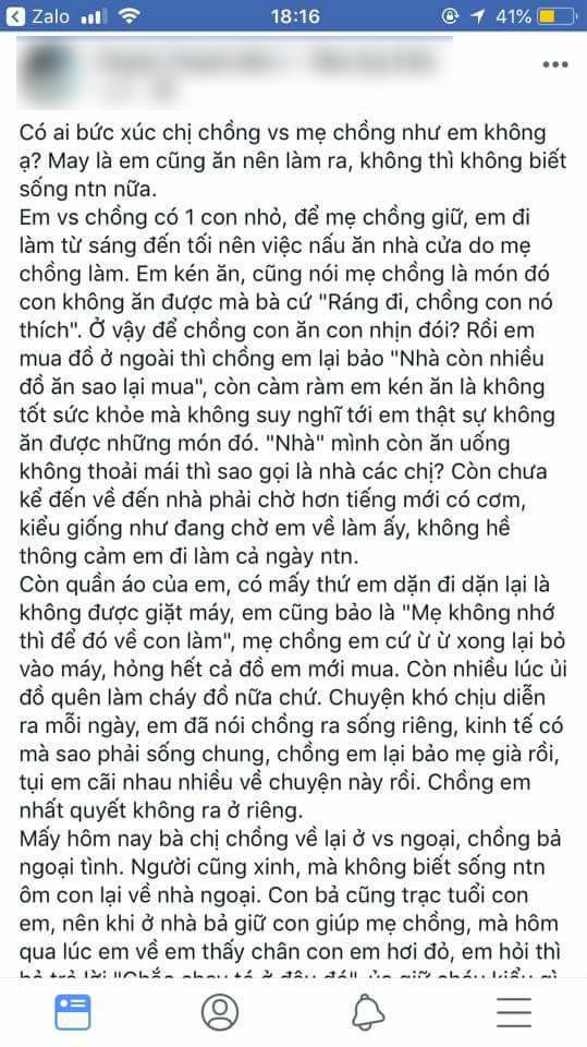 Chân dung nàng dâu đang làm xôn xao cõi mạng: Đi làm cả ngày để việc nhà mẹ chồng lo tất vẫn mắng mỏ nặng lời  - Ảnh 1.