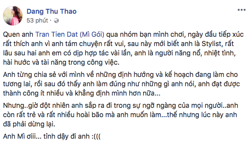 H’Hen Niê, Đặng Thu Thảo, Văn Mai Hương bàng hoàng trước tin Mì Gói qua đời ở tuổi 27 - Ảnh 3.