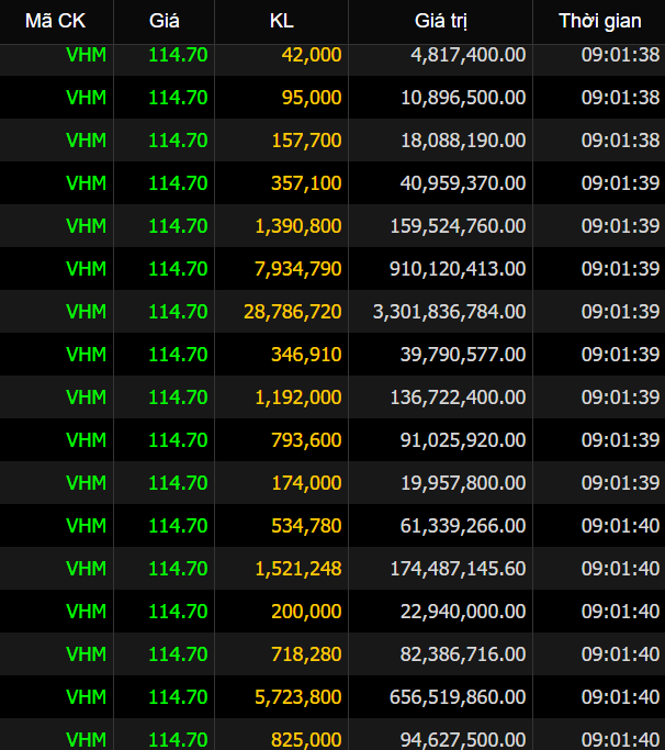  Kỷ lục mới của TTCK: Lượng cổ phiếu VinHomes trị giá 1,35 tỷ USD được giao dịch chỉ trong 1 phiên  - Ảnh 2.