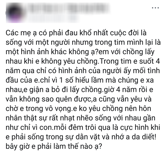 Lời thú tội của một mẹ trẻ kết hôn 4 năm nhưng không yêu chồng, đêm đêm vẫn nhớ thương tình cũ gây tranh cãi  - Ảnh 1.