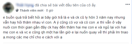 Ly hôn rồi cô vẫn vụng trộm với chồng cũ, còn hỏi cách nối lại tình xưa dù anh đã có gia đình mới - Ảnh 2.