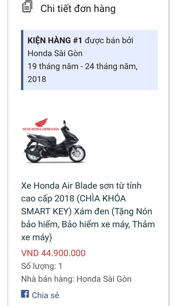 Khách hàng tức giận với kiểu bán xe Honda Air Blade như trò đùa trên Lazada - Ảnh 1.
