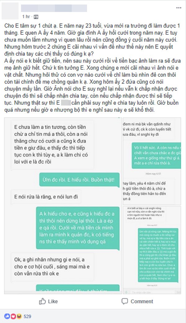 Yêu nhau 4 năm, đến phút cuối cô gái dứt khoát hủy hôn vì lời tuyên bố của người yêu - Ảnh 1.