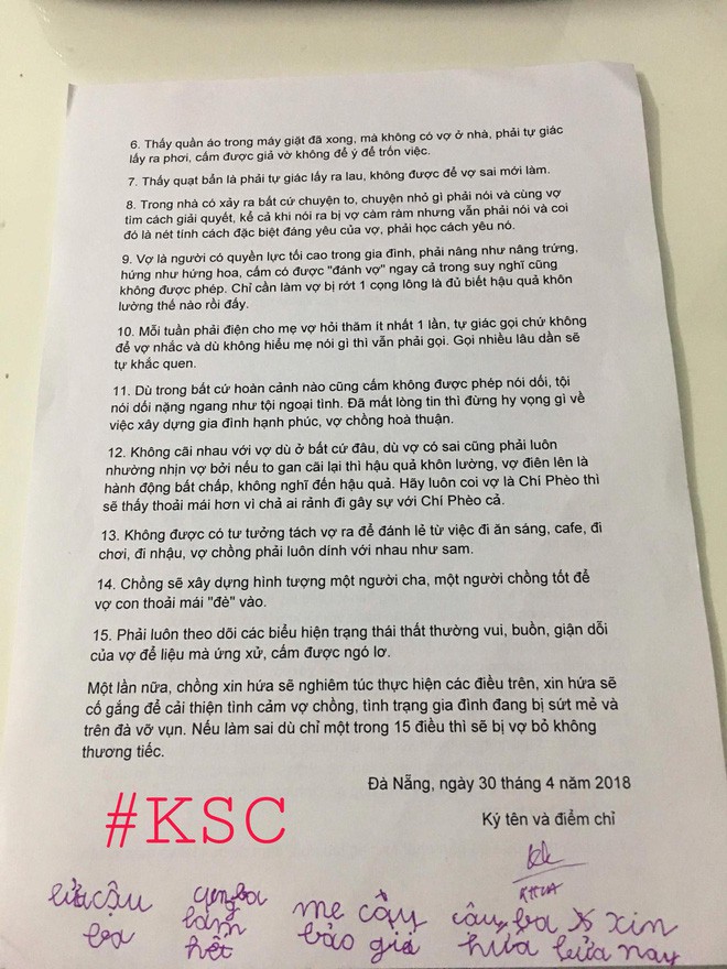 Bản cam kết chồng kí nhân sinh nhật tuổi 31 của vợ gây nhiều ý kiến trái chiều trên MXH - Ảnh 2.
