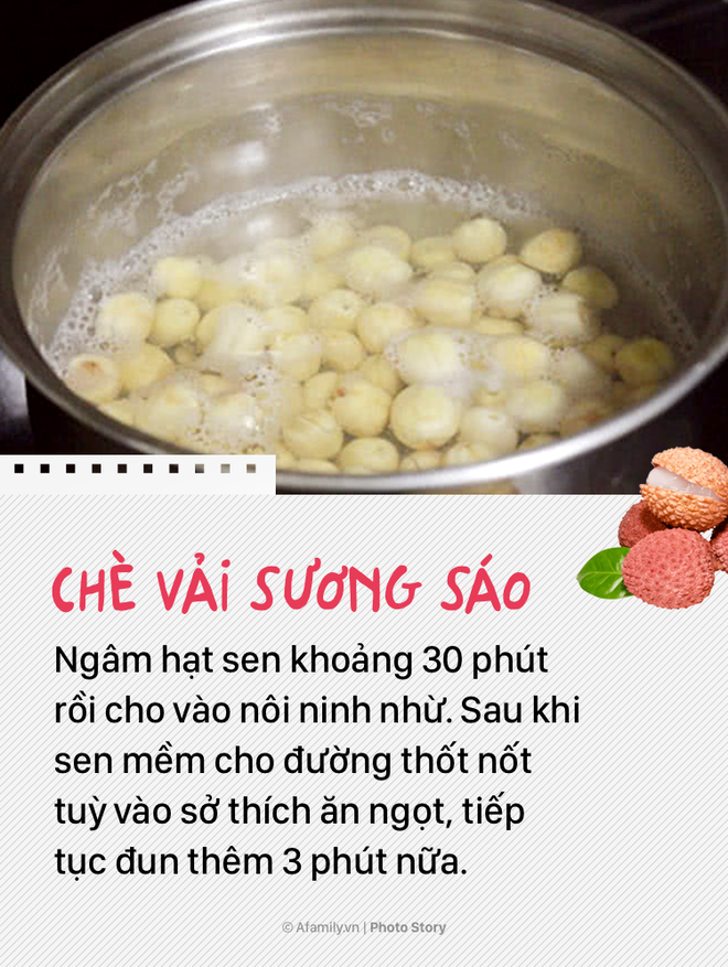 Biến tấu vải thiều nhàm chán thành món tráng miệng đặc sắc - Ảnh 3.