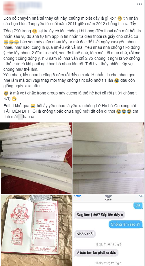 790 trang tin nhắn Facebook của cặp vợ chồng… tự cưới vì gia đình cấm cản, dân mạng khuyên bán cho nhà sản xuất phim - Ảnh 1.