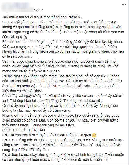 Yêu 3 năm thả mãi không có thai, đến khi gần cưới, cô gái bị đá phũ phàng vì chứng hiếm con  - Ảnh 1.