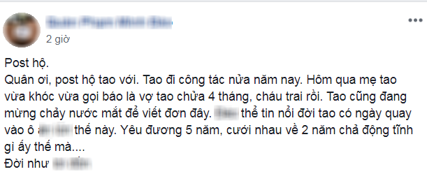  Chồng đi công tác nửa năm, vợ báo bầu 4 tháng, anh chàng “mừng rơi nước mắt” viết đơn ly hôn  - Ảnh 1.