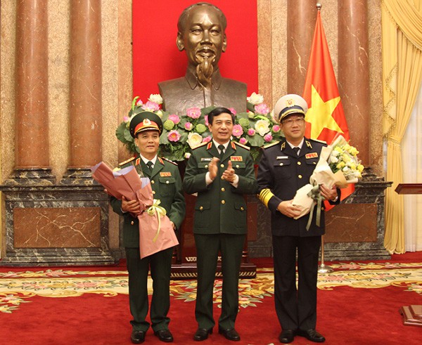 Chủ tịch nước trao quyết định thăng quân hàm Thượng tướng và Phó Đô đốc cho sỹ quan cấp cao QĐND Việt Nam - Ảnh 3.