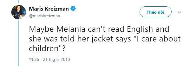 Diện áo khoác Zara, nhưng bà Melania Trump lại bị chỉ trích vì câu slogan đằng sau lưng áo - Ảnh 4.