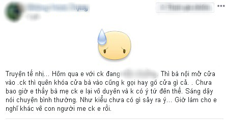 Bị mẹ chồng bắt gặp lúc đang làm chuyện ấy, nàng dâu còn thắc mắc sao bà vẫn tỉnh bơ  - Ảnh 1.