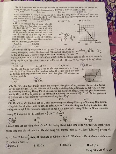 Gợi ý đáp án 24 mã đề thi môn Vật lý kỳ thi THPT Quốc gia 2018 - Ảnh 12.