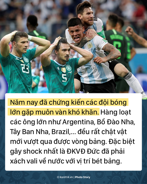 Hàn Quốc biến Đức thành cựu vương, Argentina cùng Messi chật vật thoát cửa tử,... là những ấn tượng khó quên sau vòng bảng World Cup 2018 - Ảnh 1.