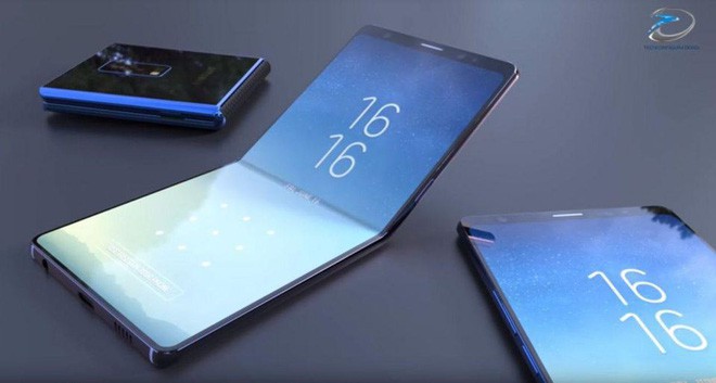 Chiếc điện thoại màn hình gập của Samsung sẽ gập một cách khác thường? - Ảnh 1.