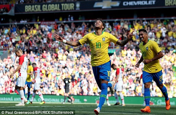 Neymar vừa tái xuất đã solo ghi bàn đẹp mắt, Brazil phấn khởi trước thềm World Cup 2018 - Ảnh 3.