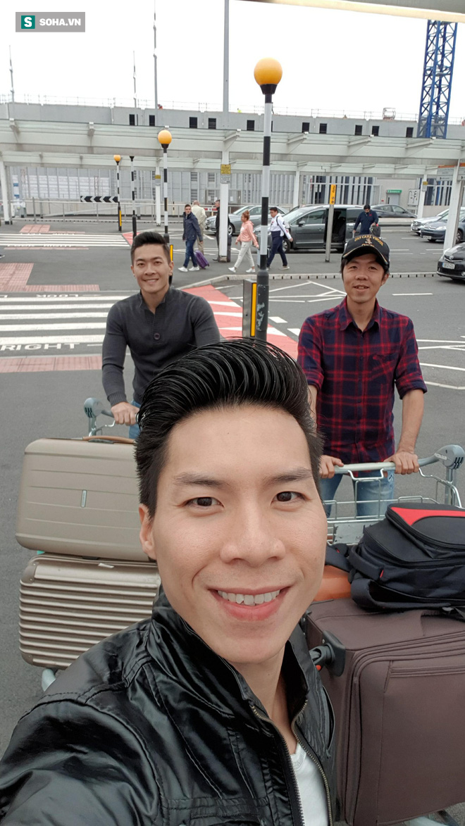 Hình ảnh Quốc Cơ - Quốc Nghiệp làm thủ tục rời nước Anh về nhà với vợ con - Ảnh 8.