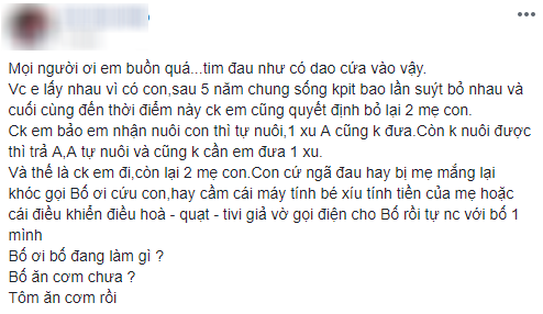 Câu chuyện chứng minh rằng vợ chồng ly hôn, con cái sẽ là người thiệt thòi nhất khiến chị em rơi nước mắt - Ảnh 1.