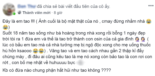 Cô chị lên than mất chức bà hoàng vào tay em gái nhỏ, cư dân mạng xem ảnh xong đồng loạt phán cũng đáng - Ảnh 1.