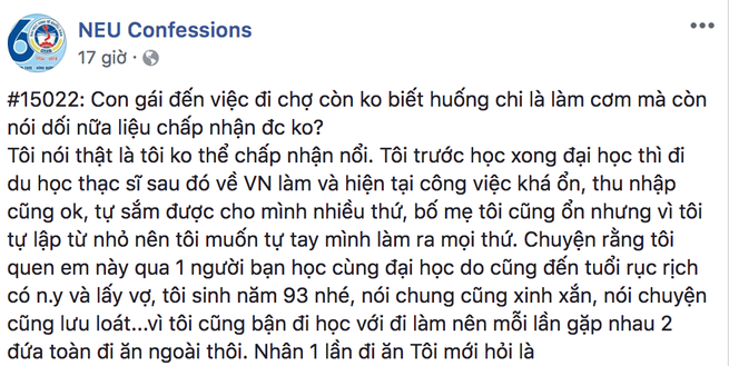 Nói dối với bạn trai có bằng thạc sĩ, nhà Hà Nội việc mình biết nấu ăn, cô gái bị mắng khéo trèo cao - Ảnh 1.