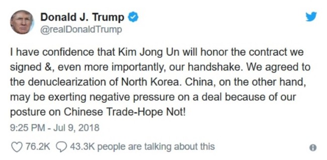 Ông Trump nghi Trung Quốc phá đám đàm phán Mỹ - Triều - Ảnh 1.