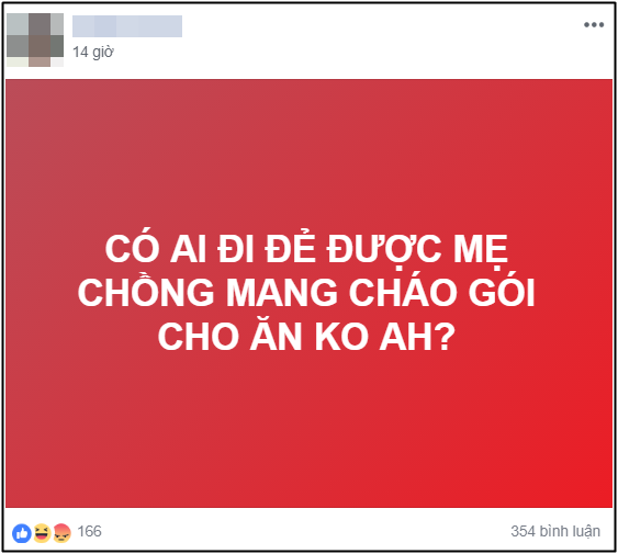 Hỏi có ai đi đẻ được mẹ chồng mang cháo gói cho ăn không, nàng dâu nhận về câu trả lời bất ngờ từ MXH - Ảnh 1.