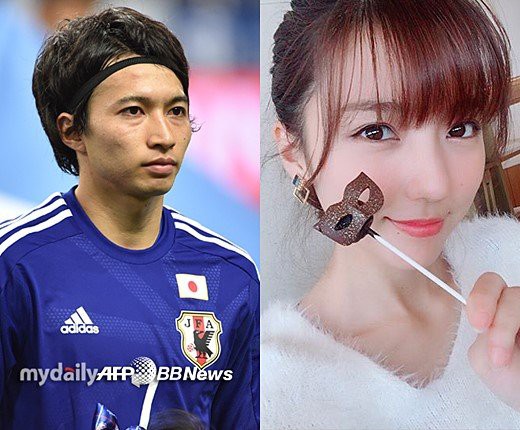 Sau khi tạo địa chấn tại World Cup 2018, sao tuyển Nhật lập tức cưới vợ nóng bỏng - Ảnh 1.