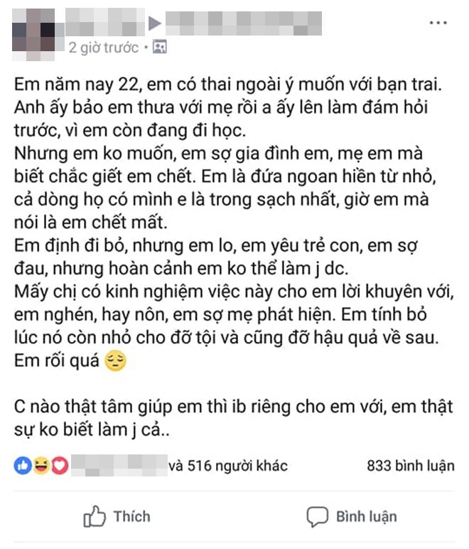 Có thai ngoài ý muốn với bạn trai, cô gái quyết tâm bỏ con để bảo toàn danh hiệu trong sạch nhất dòng họ - Ảnh 1.