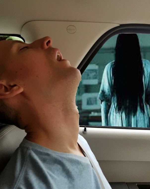 Bạn trai ngủ gật trên xe, cô gái nhờ dân mạng photoshop cảnh 2 bên đường sao cho thật kịch tính - Ảnh 14.