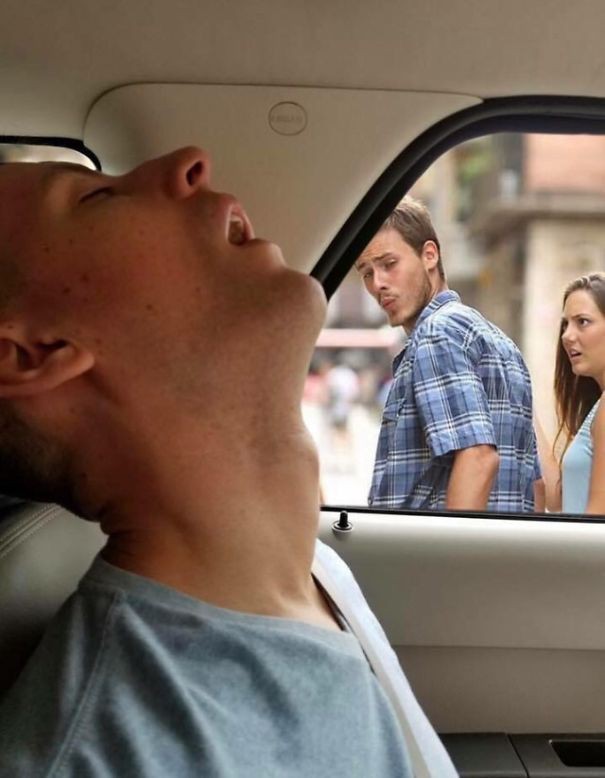 Bạn trai ngủ gật trên xe, cô gái nhờ dân mạng photoshop cảnh 2 bên đường sao cho thật kịch tính - Ảnh 4.