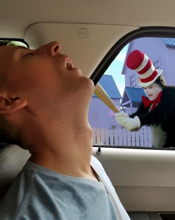 Bạn trai ngủ gật trên xe, cô gái nhờ dân mạng photoshop cảnh 2 bên đường sao cho thật kịch tính - Ảnh 8.