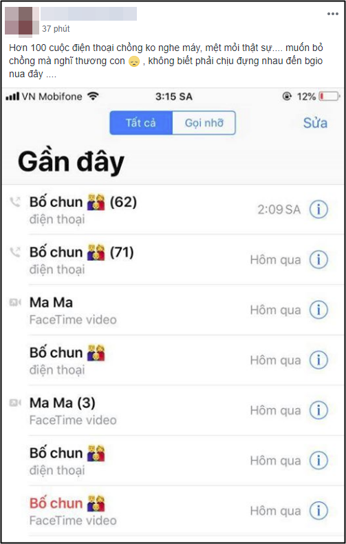 2 giờ sáng, vợ gọi 133 cuộc điện thoại mà chồng chẳng nhấc máy, hội chị em không bênh vợ mà còn vào mắng thêm - Ảnh 1.