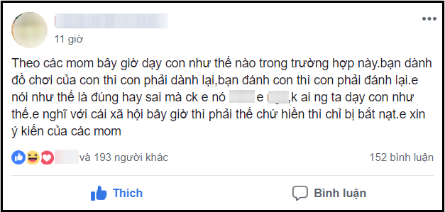 Bị chồng mắng té tát vì dạy con ăn miếng trả miếng, vợ bức xúc lên mạng kể nhưng lại nhận về ý kiến trái chiều - Ảnh 1.