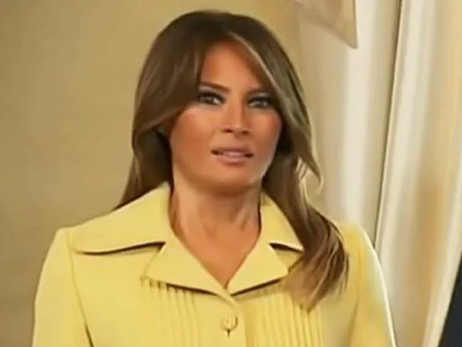 Đệ nhất phu nhân Mỹ Melania Trump phát hoảng sau khi bắt tay Tổng thống Putin? - Ảnh 1.