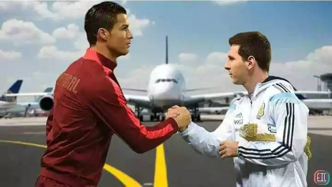 Gặp nhau tại sân bay, Ronaldo và Messi quay lại đón Ramos rồi mới yên tâm ra về - Ảnh 1.