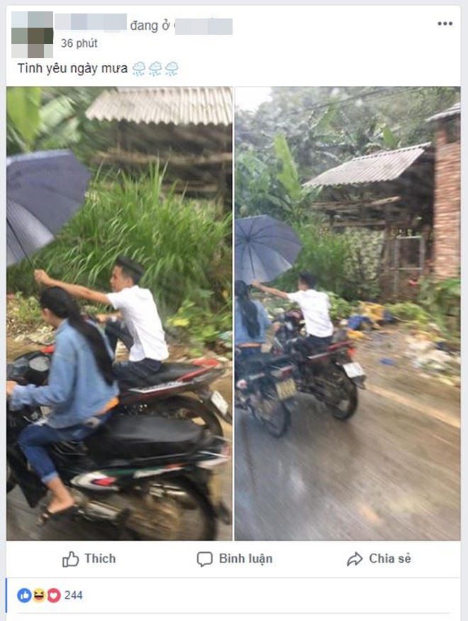 Liều mình che ô cho bạn gái ngày mưa, đã không được khen ga-lăng hay lãng mạn, chàng trai còn bị mắng té tát - Ảnh 1.