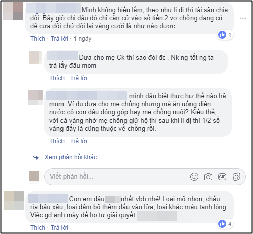 Anh chị ly dị, chị dâu đòi số vàng cưới bố mẹ đẻ cho, em chồng lên hỏi ý kiến liền bị “ném đá” tới tấp - Ảnh 2.