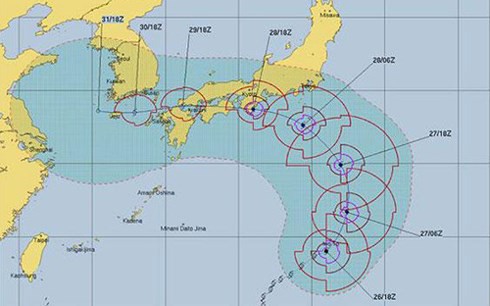 Nhật Bản chuẩn bị hứng chịu thêm một trận bão lớn - Ảnh 1.