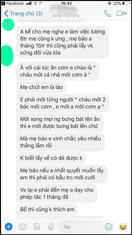 Cô gái lần đầu ra mắt nhà người yêu bị chê tơi bời vì xinh, muốn cưới phải có bầu và đến học gia quy 1 tháng - Ảnh 2.