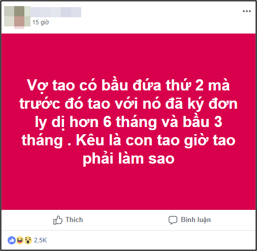 Vợ cũ bất ngờ báo bầu 3 tháng sau hơn nửa năm ly hôn, anh chồng hoang mang không biết phải làm sao - Ảnh 1.